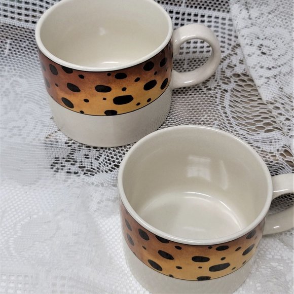 Majesticware by Sakura Stoneware Tribe 1997 Cups Two (2) - Picture 9 of 10